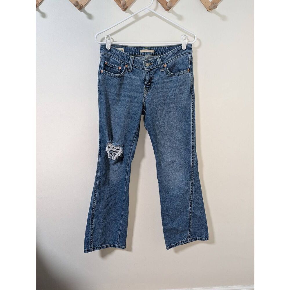Levi's Noughties Bootcut Distressed Medium Wash Jeans - Size 29